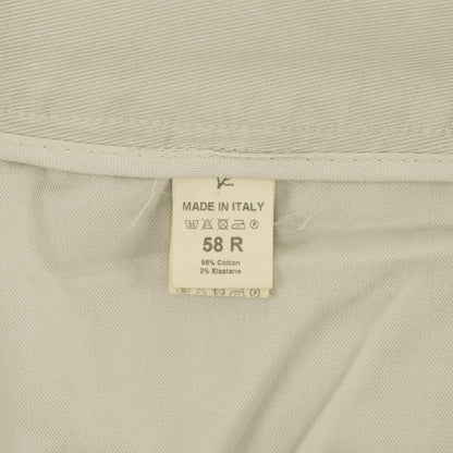 690$ ISAIA NAPOLI Beige Denim Cotton Stretch 5 Pockets Pant Regular 42 US 58 EU