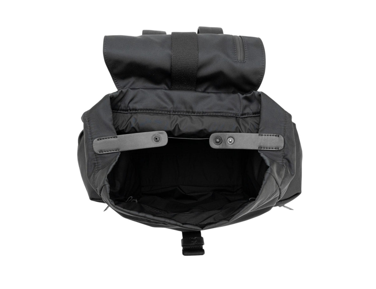1950$ GIORGIO ARMANI Multiple Backpack Travel Black XL Technical Fabric+Leather