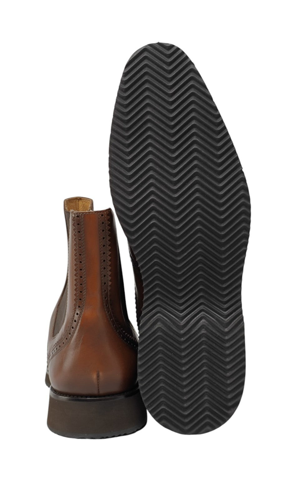 1550$ TESTONI Chelsea Boot Shoes Antique Calf Brown 8 UK / 9 US / 42 IT