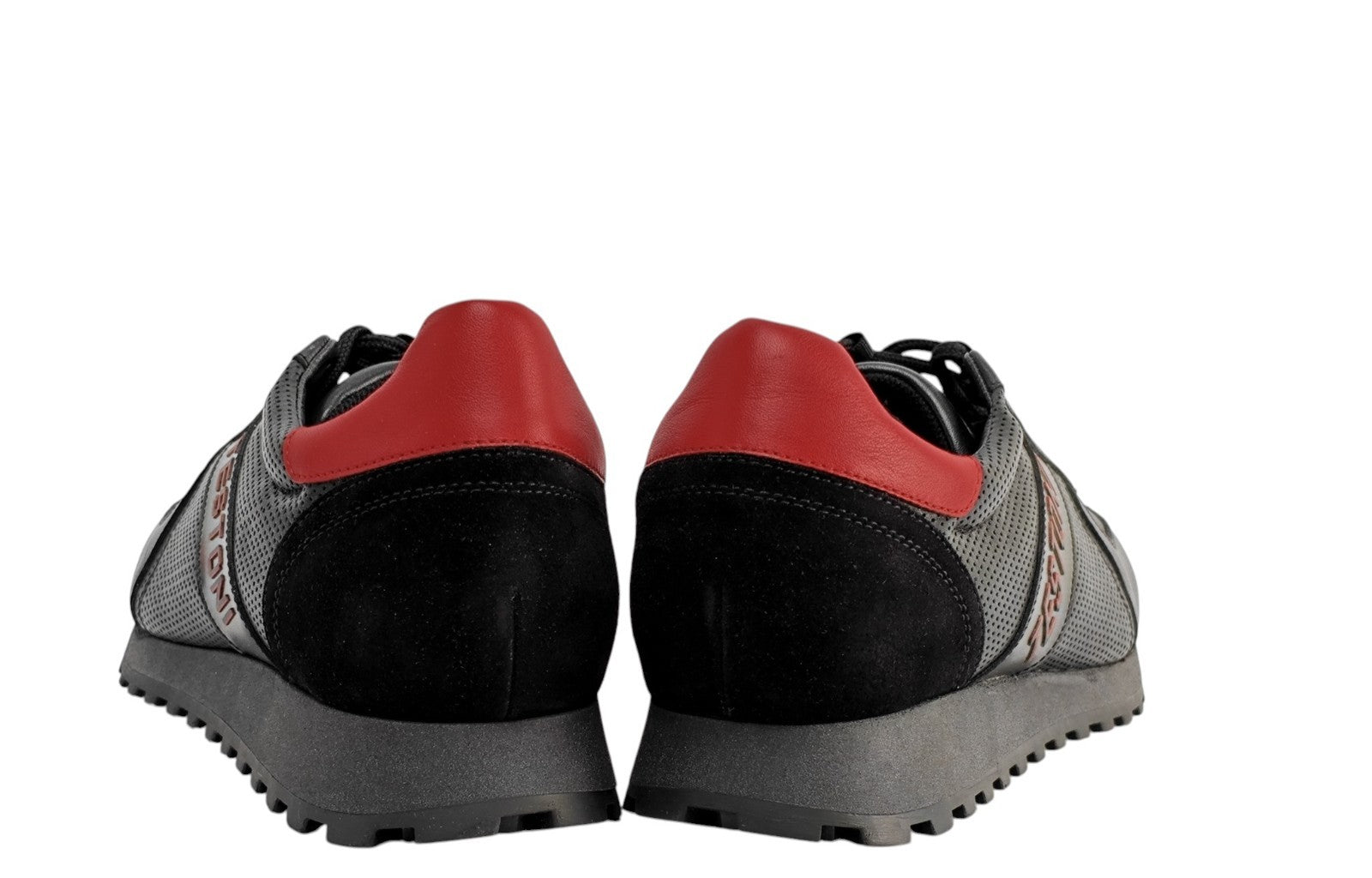 750$ TESTONI Sneaker Shoes Suede + Perforated Calf 8 UK  / 9 US / 42 IT