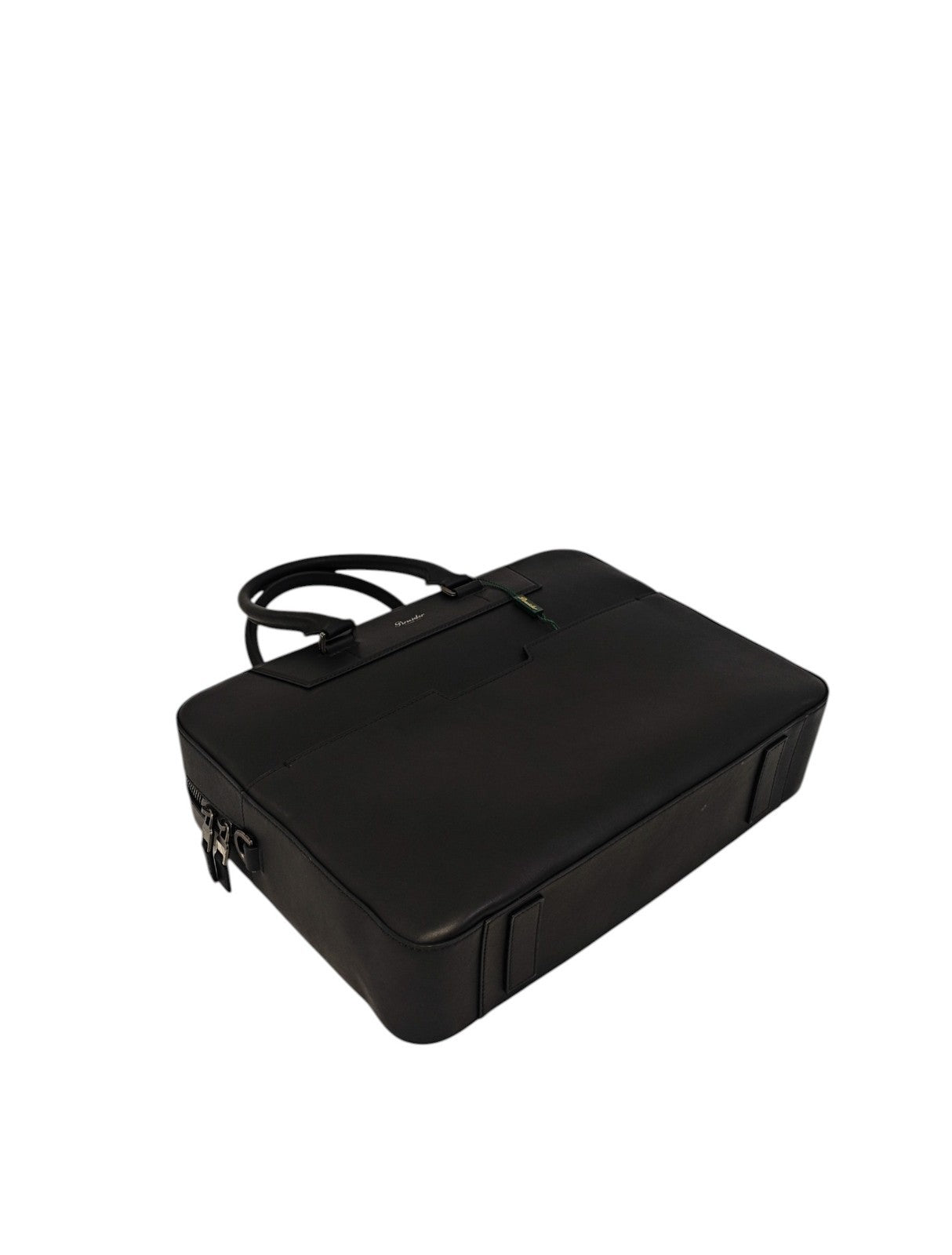 1240$ PINEIDER FIRENZE "Metro Smooth" Black Calf PC Briefcase Bag Document Case