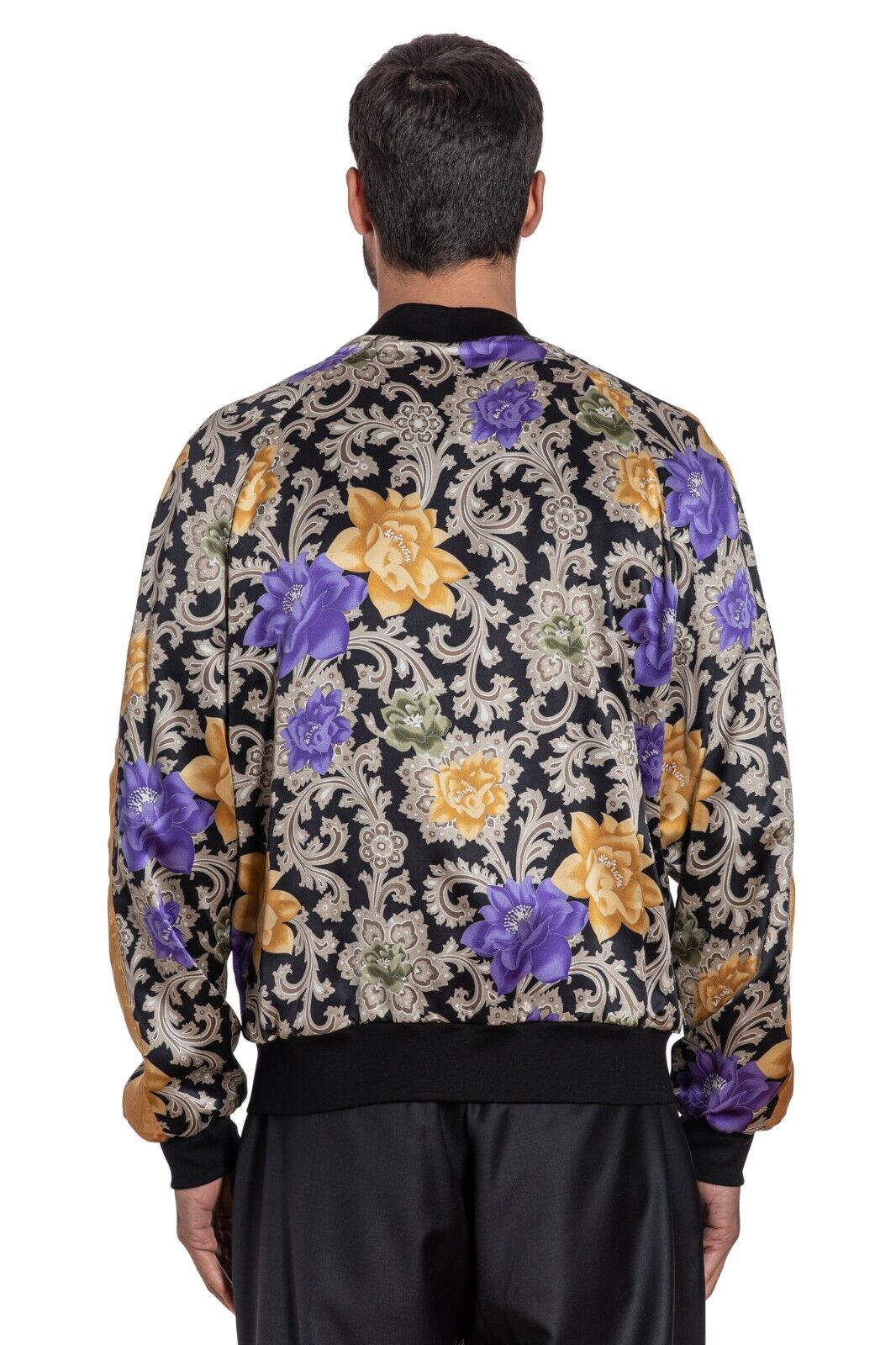 Limited Edition 2850$ GERLIN Jacket Bomber Floral 100% Silk Size L  BIJAN