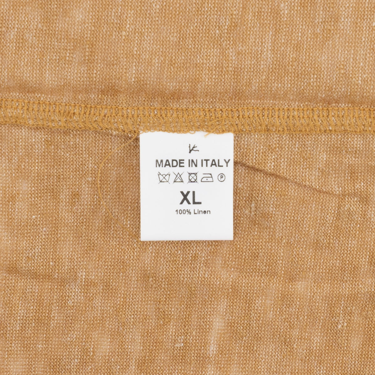 750$ ISAIA NAPOLI Rust Hand-Sewn T-Shirt 100% Linen Size XL - Made in Italy