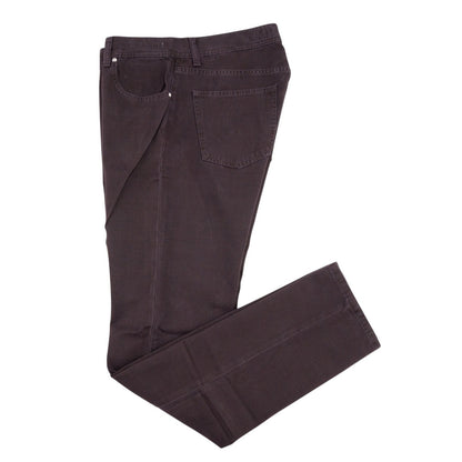415$ LUIGI BORRELLI NAPOLI 5 Pockets Plum Denim Jeans Cotton 34 US / 50 EU