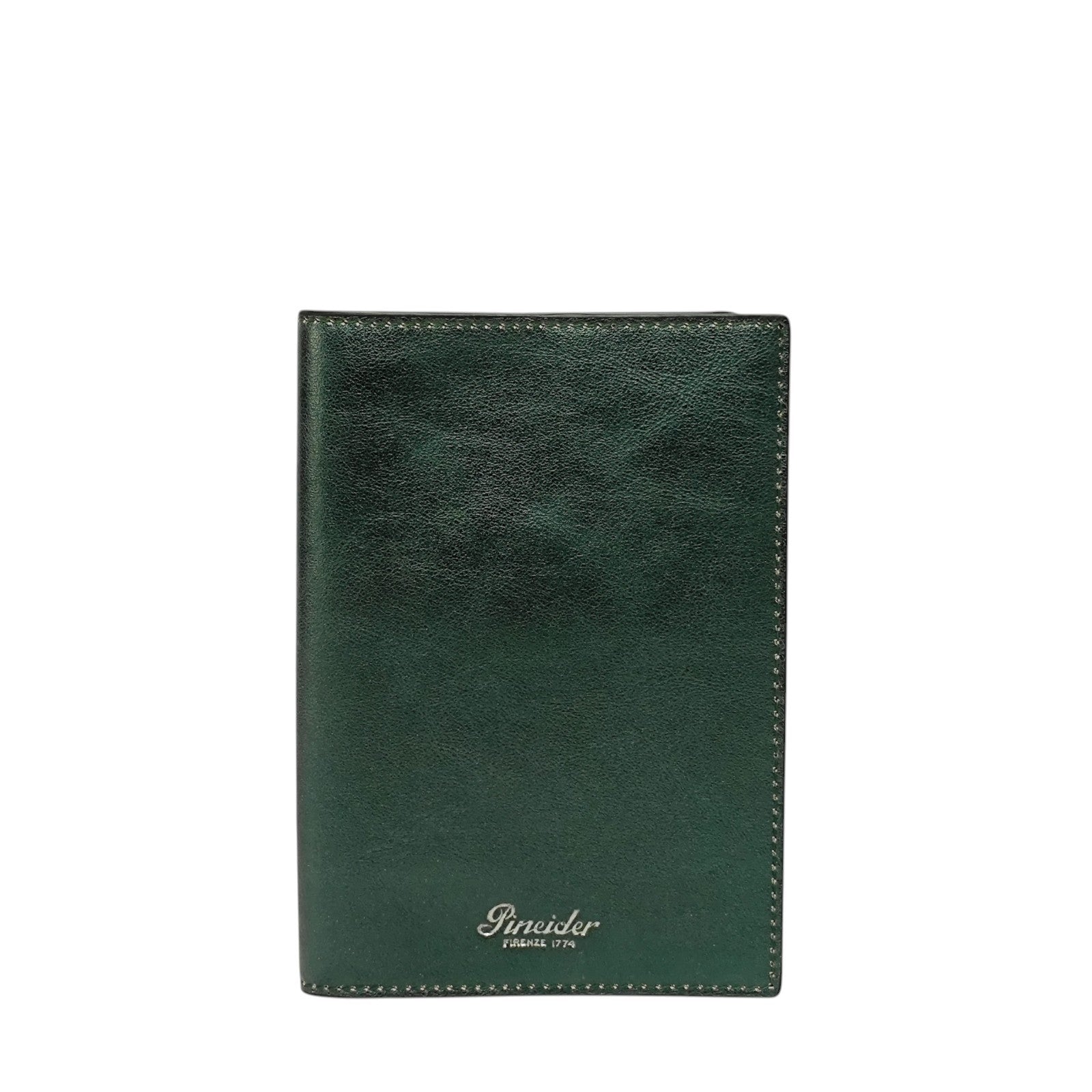 220$ PINEIDER FIRENZE 1774 "Metro Smooth" Passport Holder Calf Laminated Green