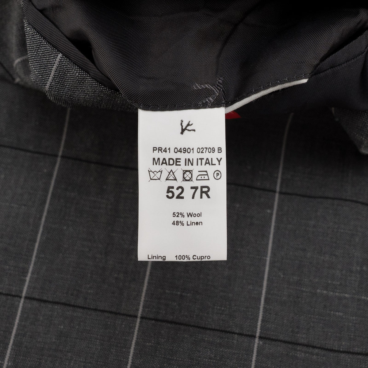 $6400 ISAIA NAPOLI "Domenico" Gray Hand-Sewn Suit Wool - Linen  42 US / 52 EU 7R