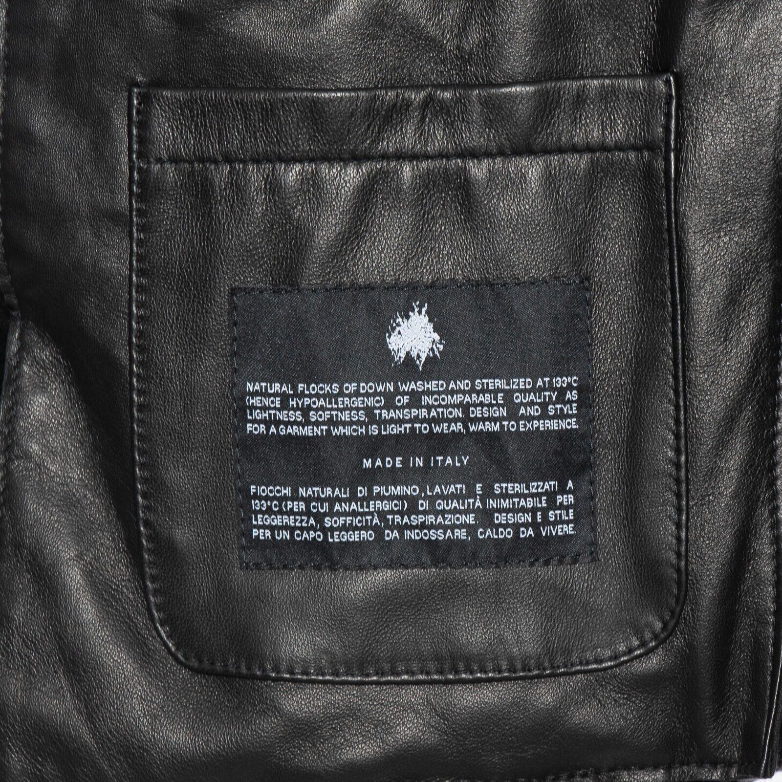 $3885 HETTABRETZ for TESTONI Black Jacket Coat Puffer Goose Down + Shearling