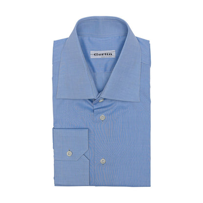 690$ LUXURY GERLIN Shirt Light Blue Fine Cotton 1AN ZILLI