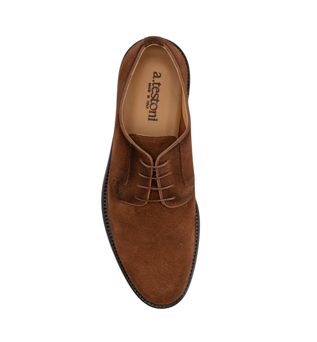 1300$ TESTONI Derby Shoes Antique Sport Suede Calf Caramel 8 UK / 9 US / 42 IT