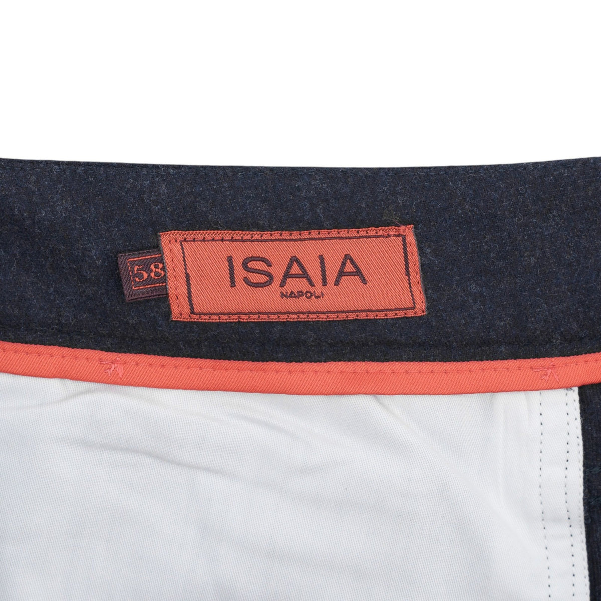 1100$ ISAIA NAPOLI Blue Navy 5 Pockets Pant Wool - Cashmere Slim 42 US / 58 EU