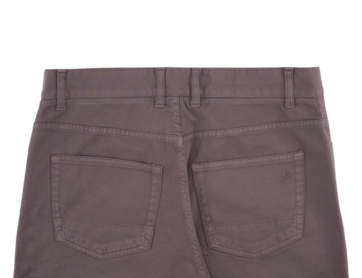 725$ ISAIA NAPOLI Plum 5 Pocket Jeans Trouse Denim Cotton Slim 32 US / 48 EU