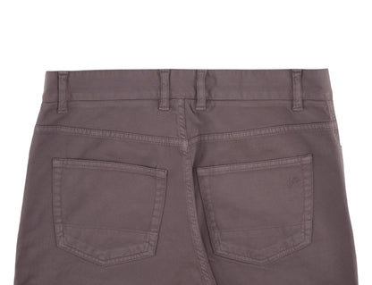 725$ ISAIA NAPOLI Plum 5 Pocket Jeans Trouse Denim Cotton Slim 32 US / 48 EU