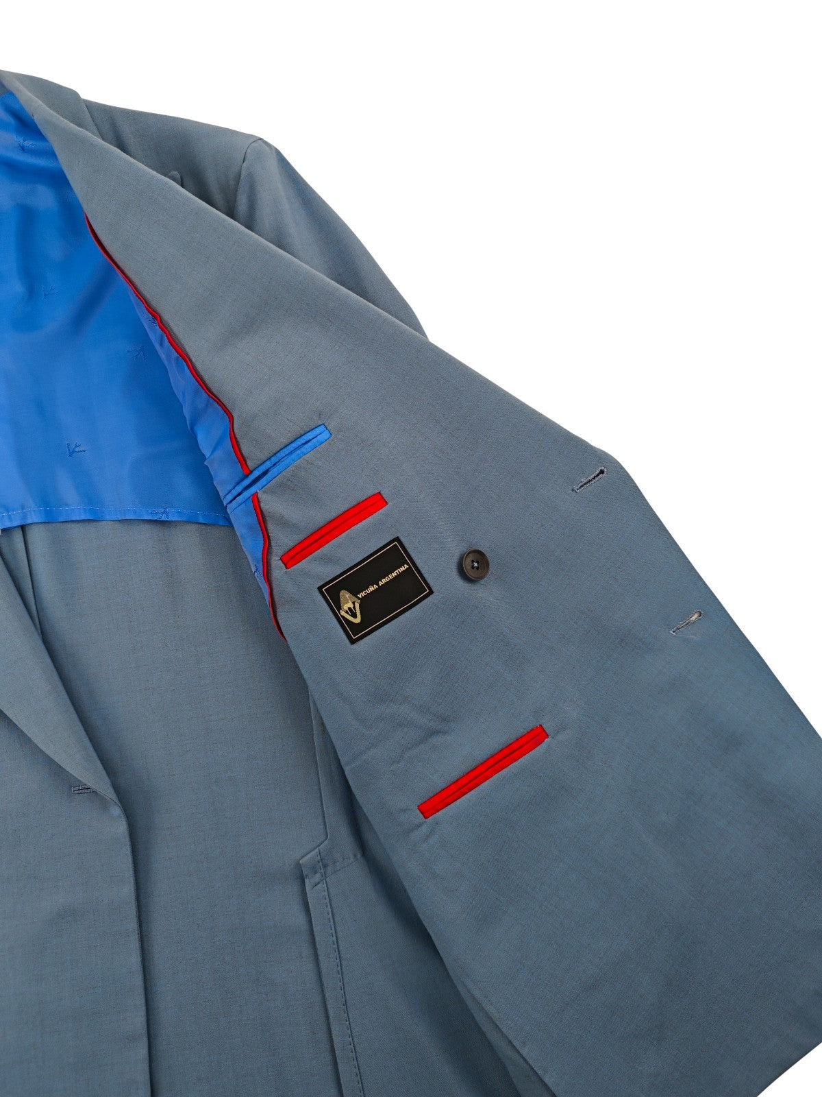 7.5K! ISAIA Blue Double Breasted Sport Coat Cashmere & VICUNA PERU 44 US 54 EU