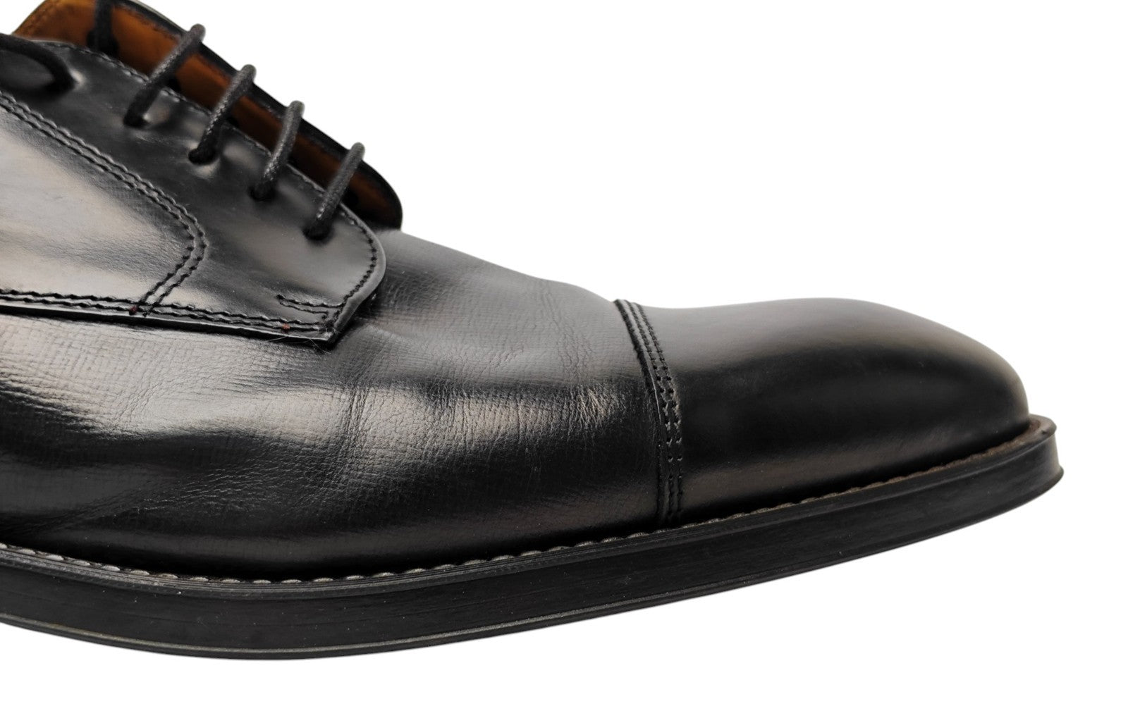 1450$ TESTONI "Valdobbiadene" Derby Shoes Black Lux Calf 10 UK / 11 US / 44 IT