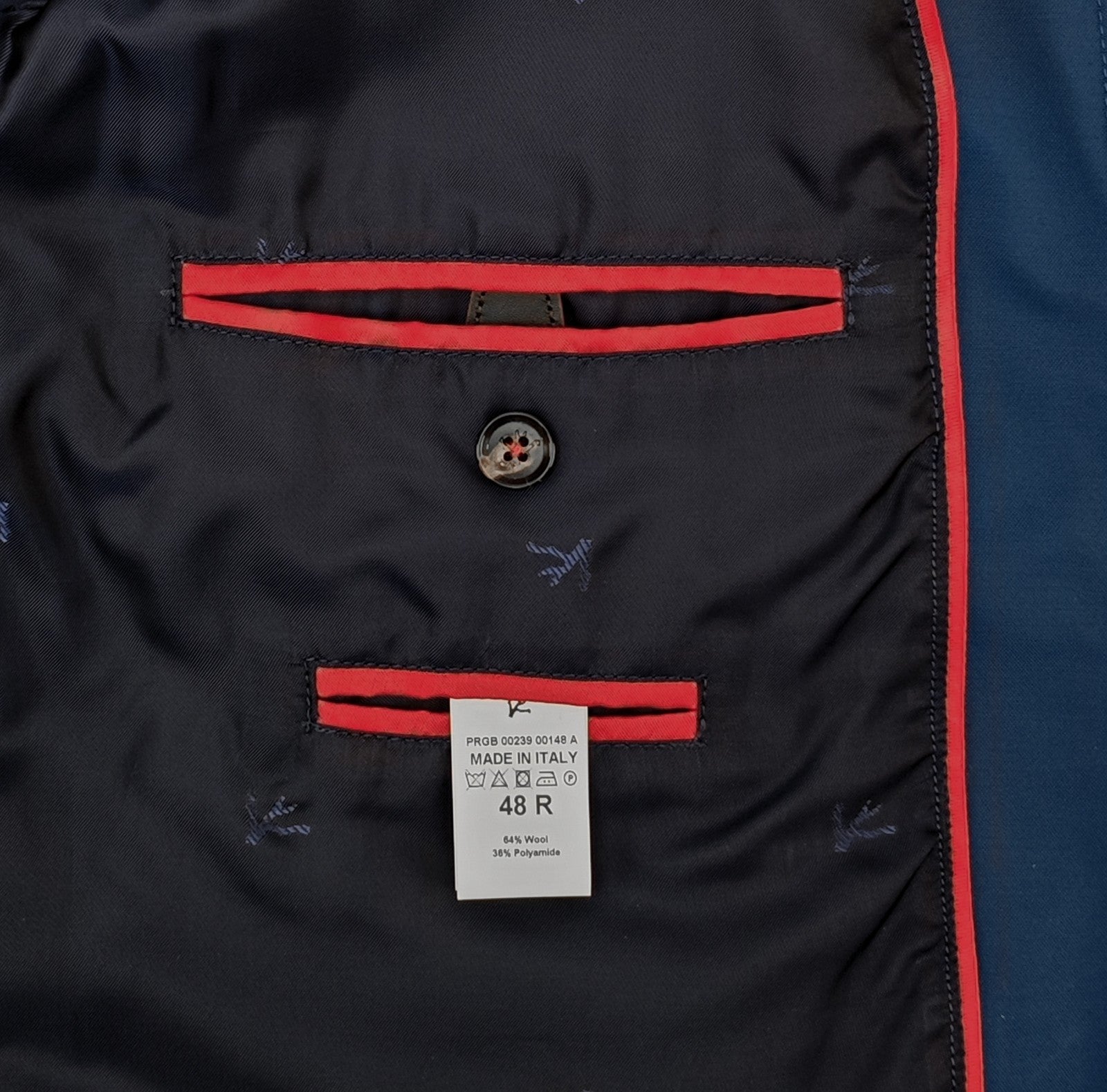 4125$ ISAIA NAPOLI Blue Field Jacket Techno Wool & Linen 38 US / 48 EU