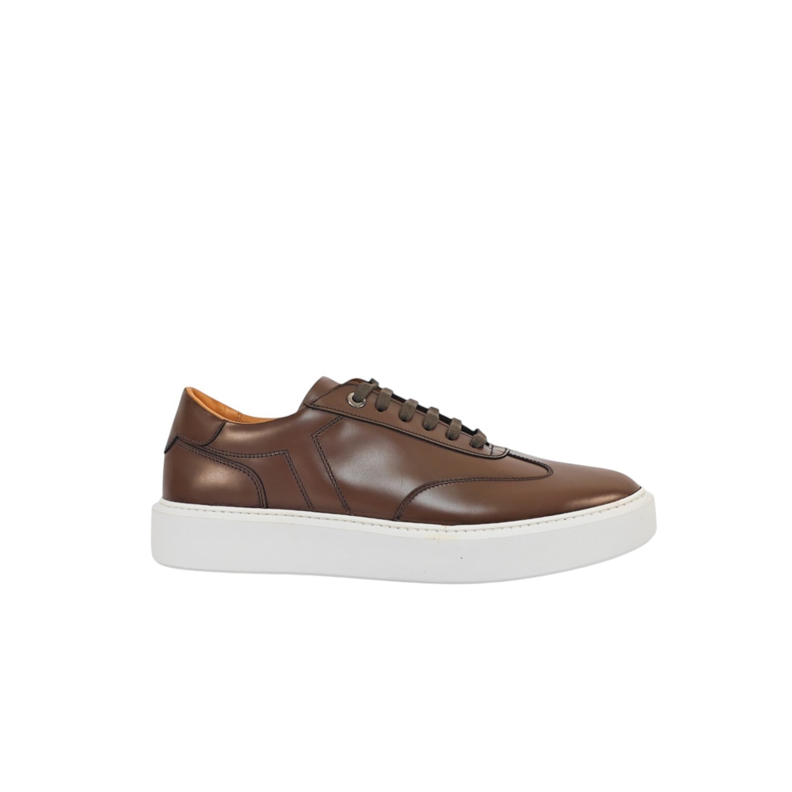 950$ TESTONI "Paestum" Brown Sneaker Burnishe Calf + Suede  10 UK  11 US  44 IT
