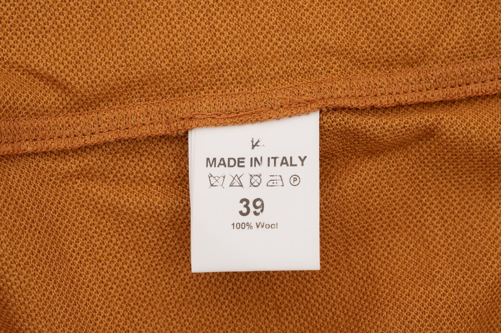 1100$ ISAIA NAPOLI Mustard Shirt Short Sleeve Camp Collar 100% Wool