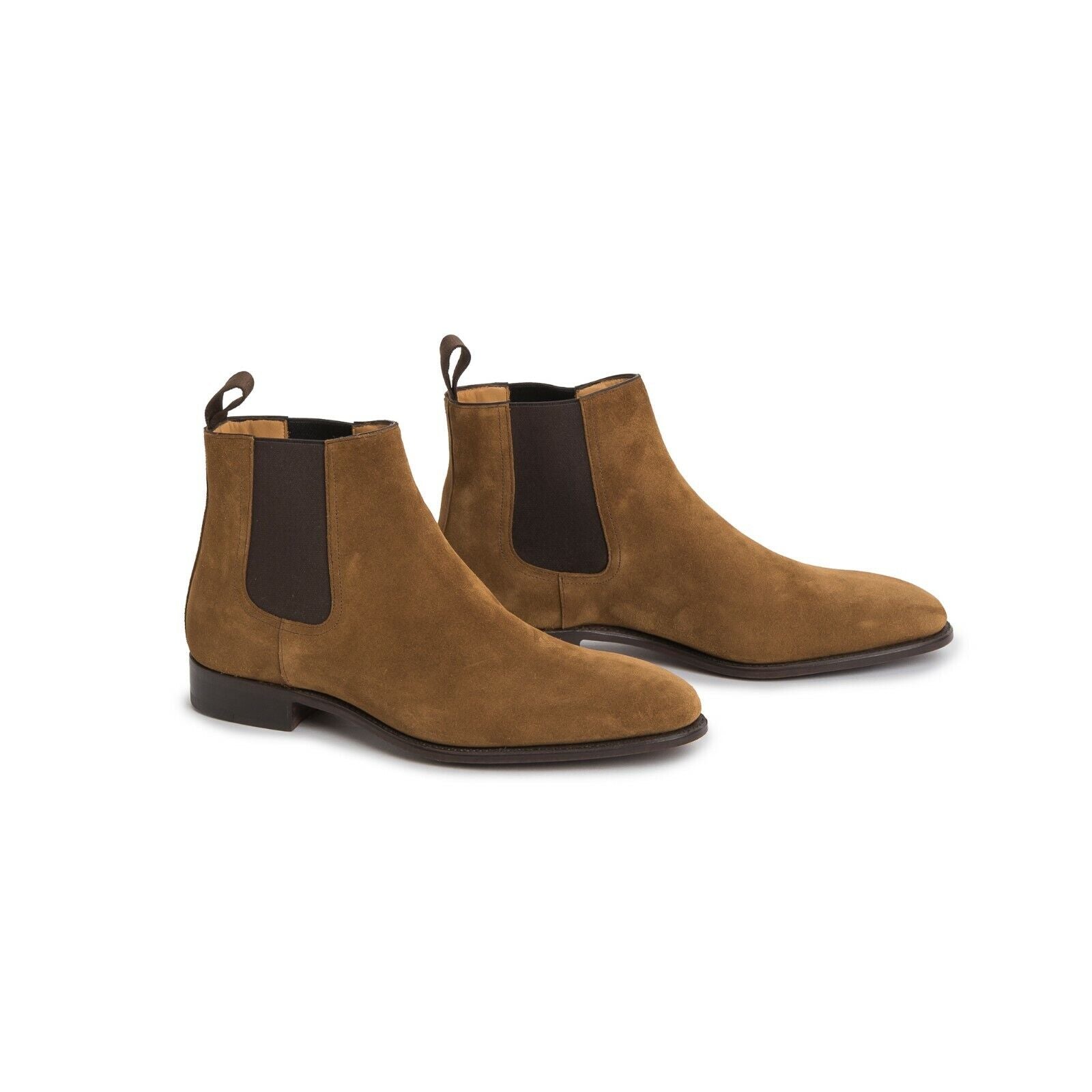 Carlos Santos Suede Chelsea Boot Snuff Brown Goodyear Welted Style 9517