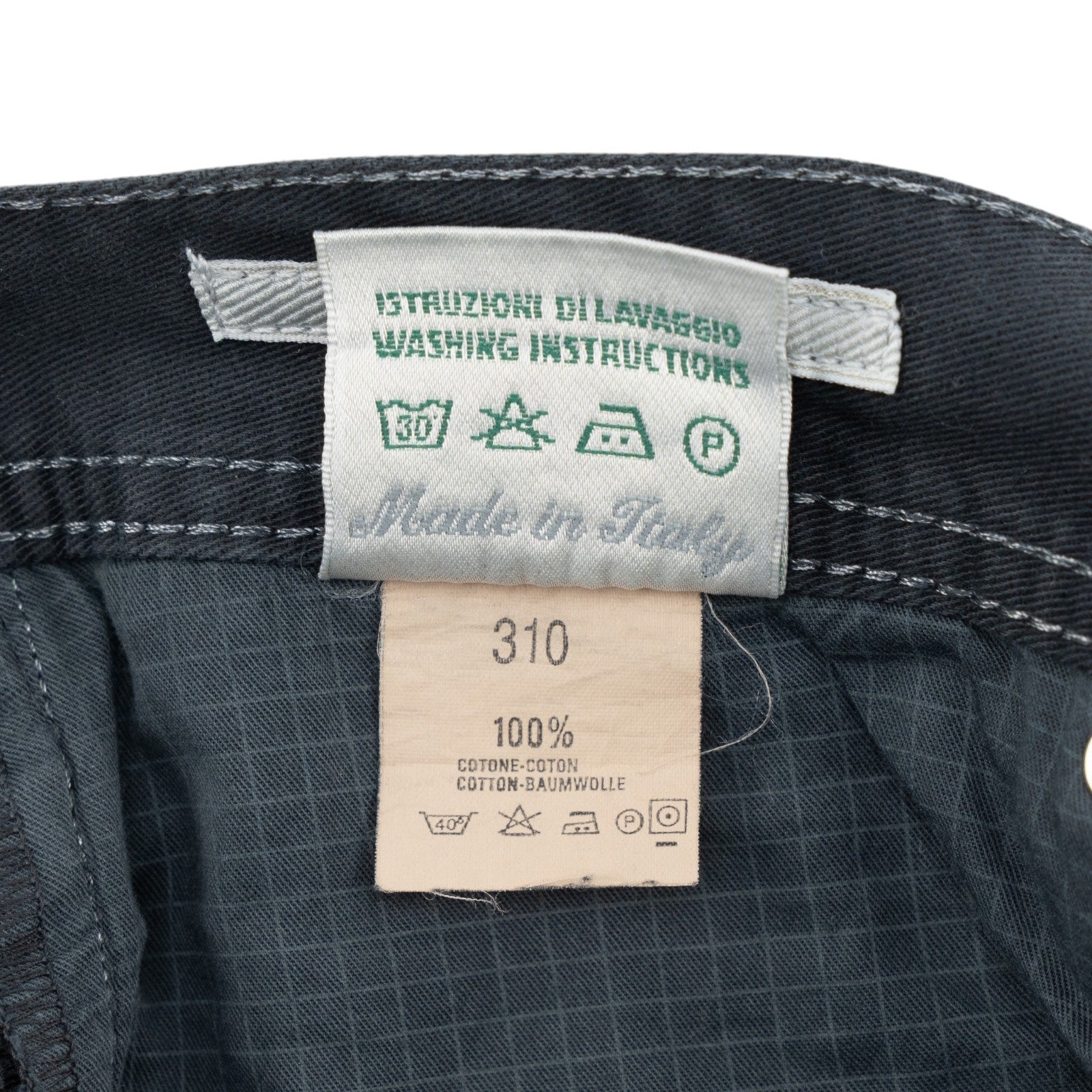 415$ LUIGI BORRELLI NAPOLI Dark Blue Denim Jeans Pant Twill Cotton 34 US / 50 EU