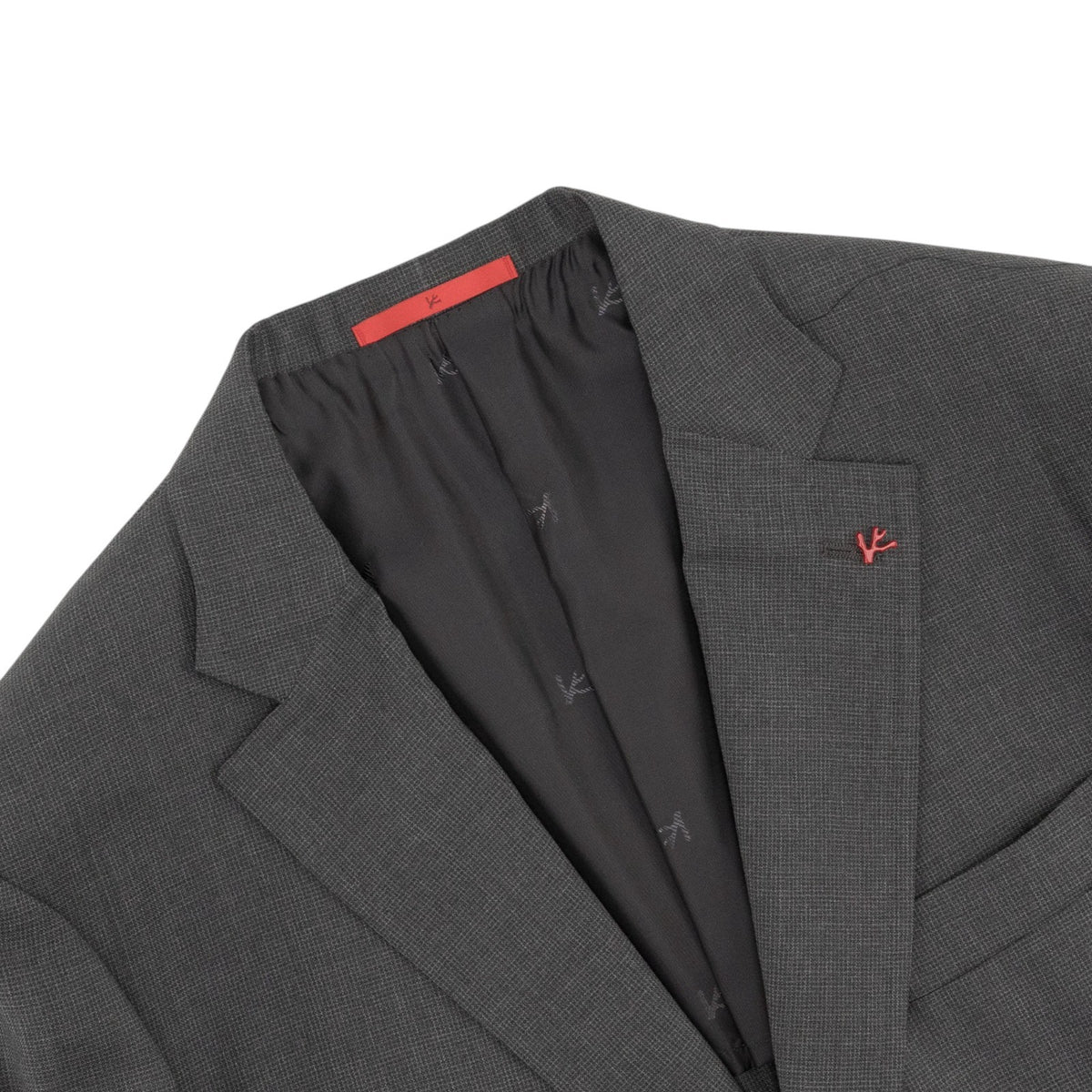 $6550 ISAIA NAPOLI "Capri" Charcoal Gray Suit Hand-Sewn Fine Wool Micro Checks