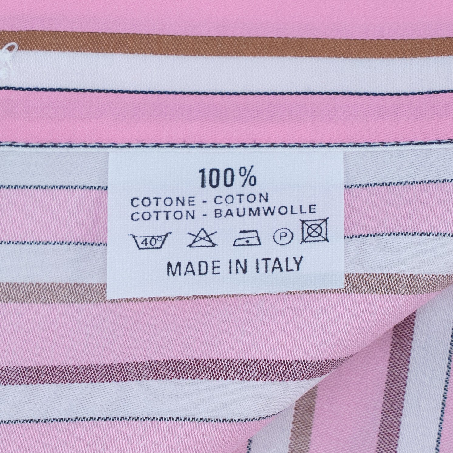 500$ ETRO MILANO Shirt Striped Pink Button Down 100% Cotton Size 16.5 - 42