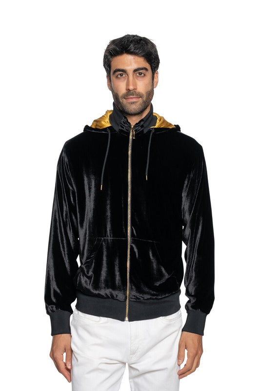 2000$ ITALO FERRETTI Bomber Jacket Velvet "YEAR OF THE DRAGON" Size L ZILLI