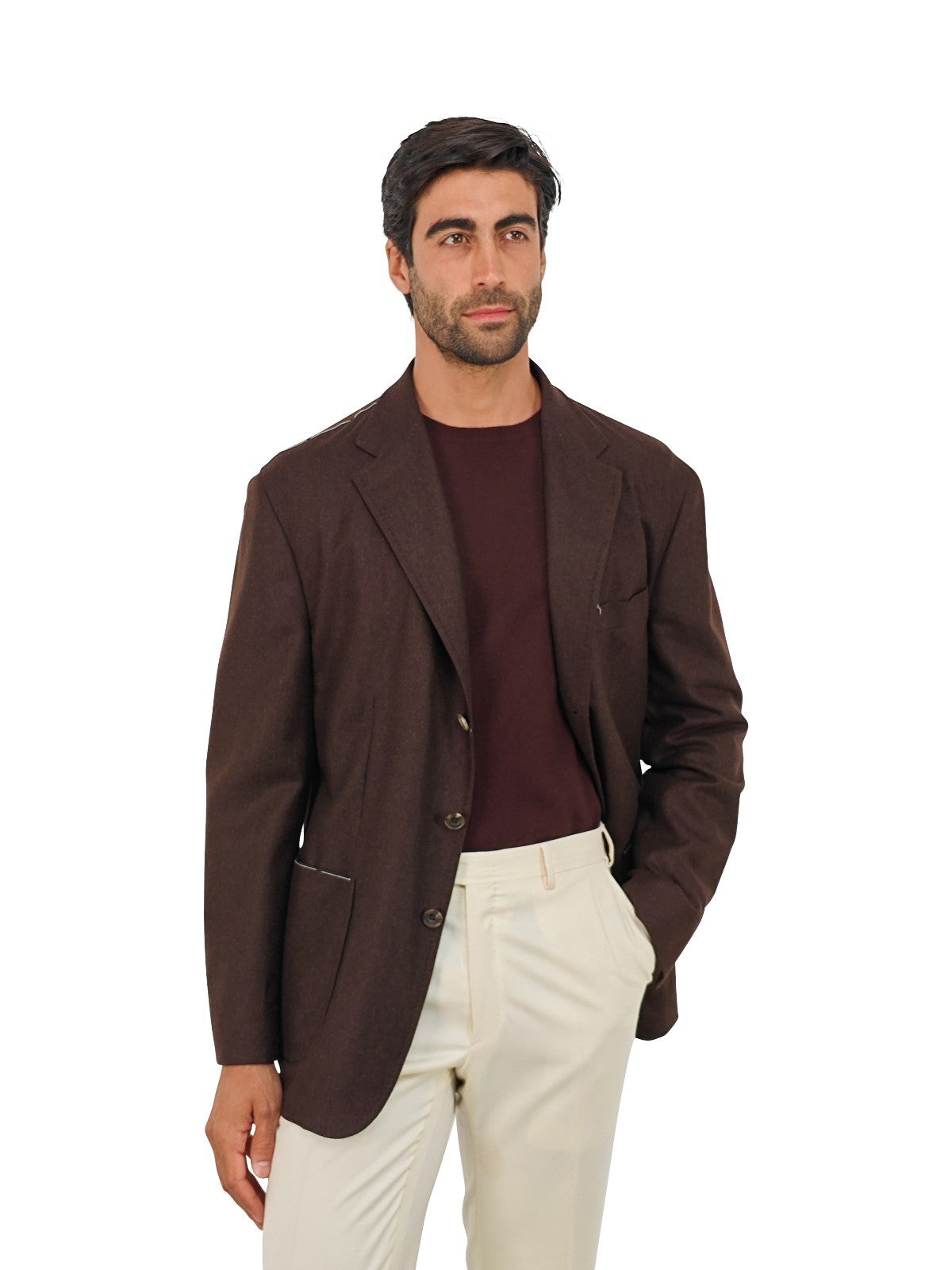 $2200 RUBINACCI NAPOLI Dark Brown Jacket Sport Coat 100% Cashmere 46 US 56 EU