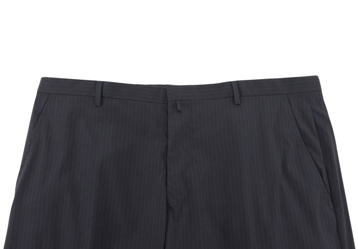 2450$ JIL SANDER Dark Blue Wool Suit Striped Fine Cotton Blend 42 US / 52 IT