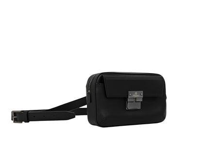 1070$ PINEIDER FIRENZE 1774 "Metro Smooth" Bumbag Belt Bag Calf Black