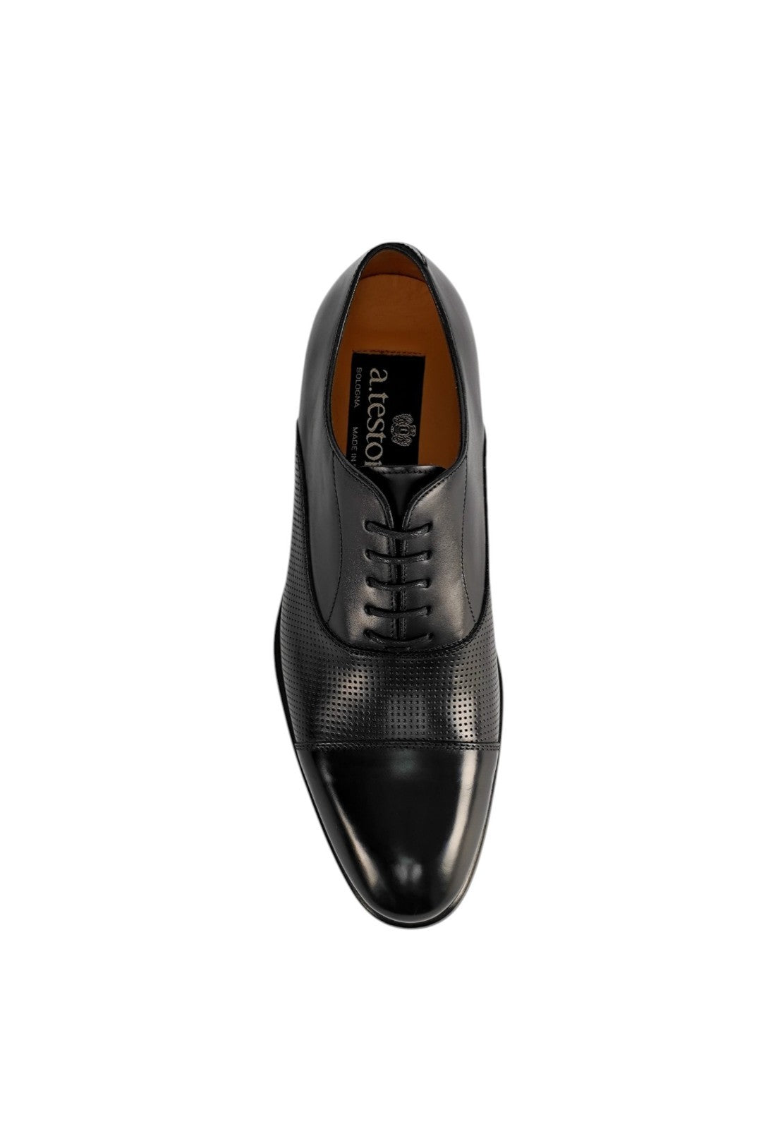 1200$ TESTONI 1929 Oxford Shoes Black Perforated Lux Calf 5 UK / 6 US / 39 IT