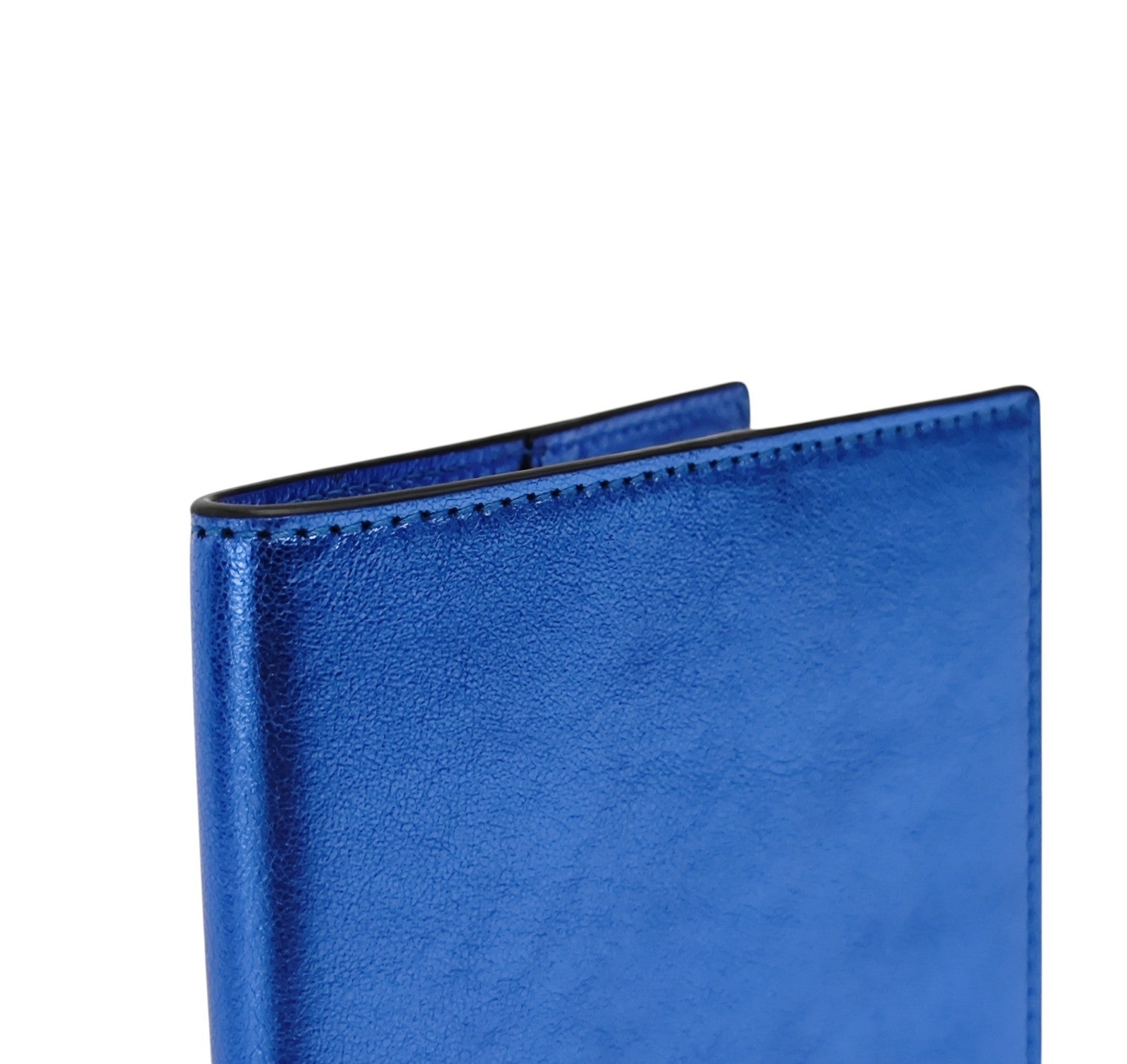 220$ PINEIDER FIRENZE 1774 "Metro Smooth" Passport Holder Calf Laminated Blue