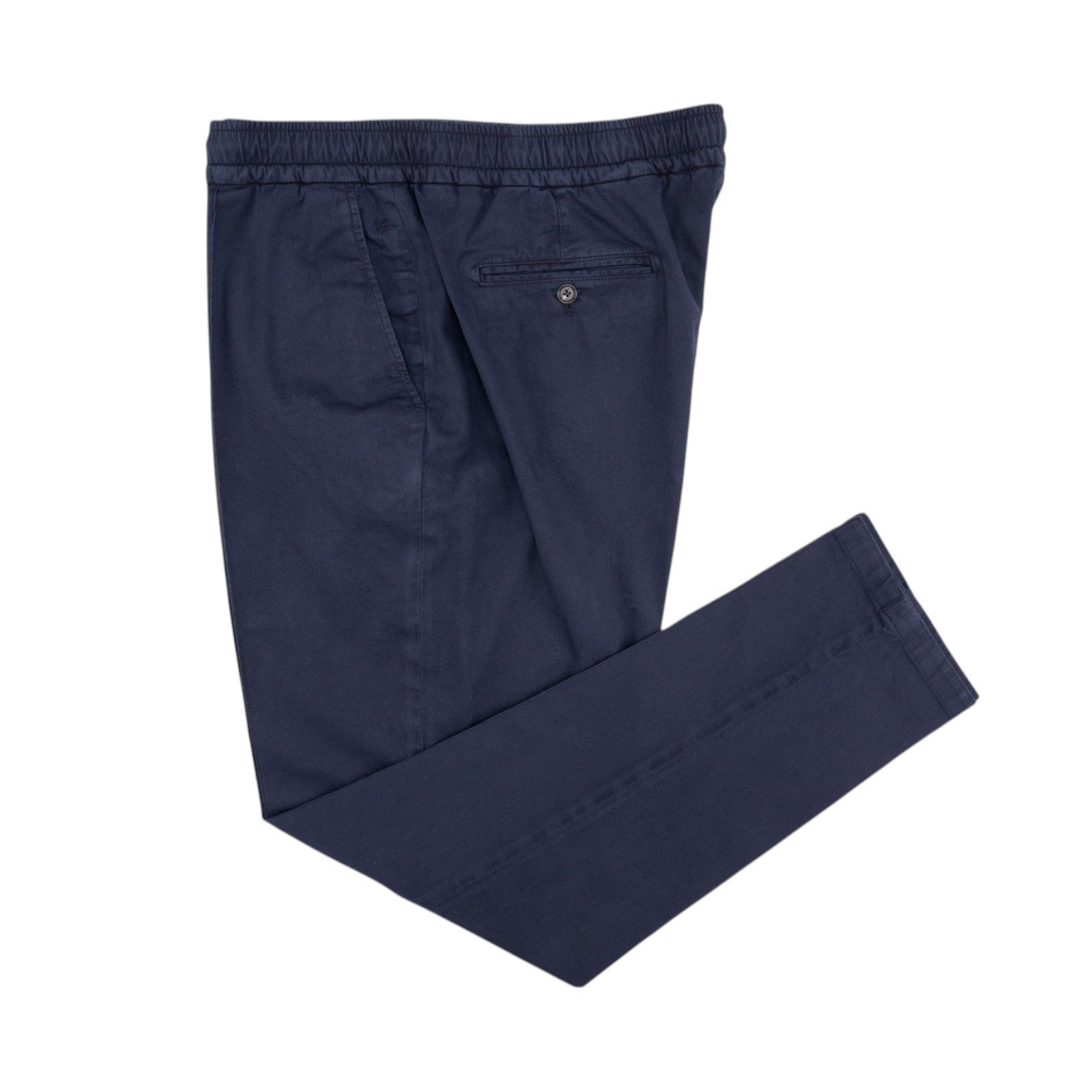 1050$ ISAIA NAPOLI Blue Indigo Drawstring Pant Cotton Relaxed 42 US / 58 IT