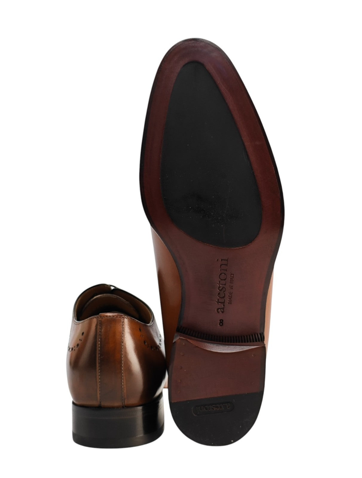1350$ TESTONI 1929 Oxford Shoes Antique Lux Calf Whisky 8 UK 9 US 42 IT