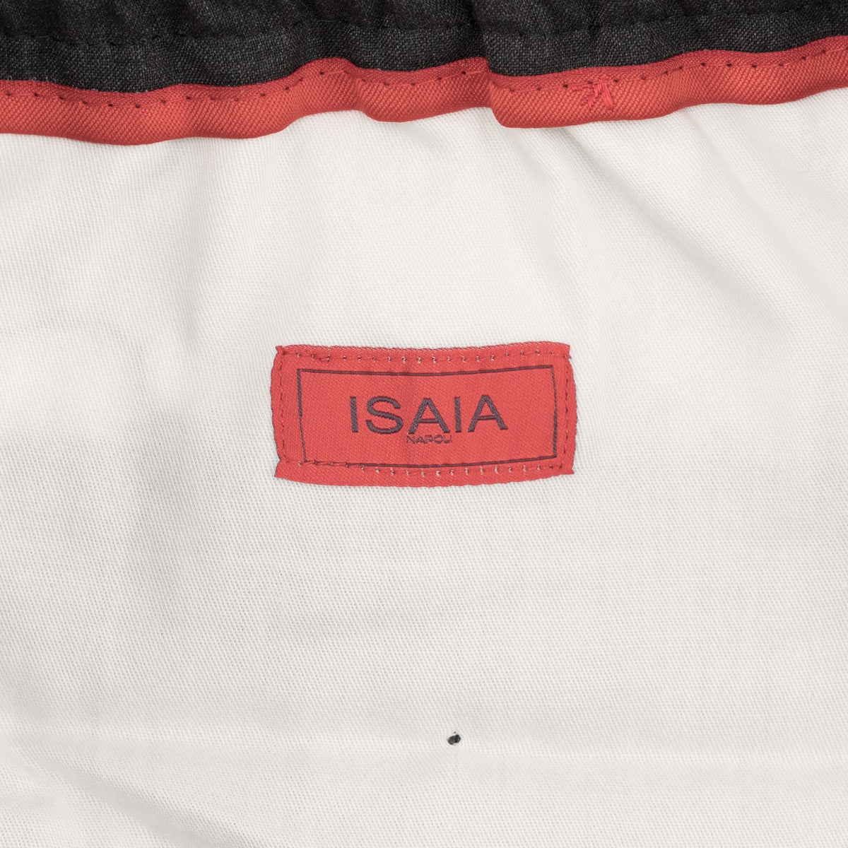 1350$ ISAIA NAPOLI Charcoal Gray Drawstring Pant Wool - Silk Relaxed 38 US 54 EU