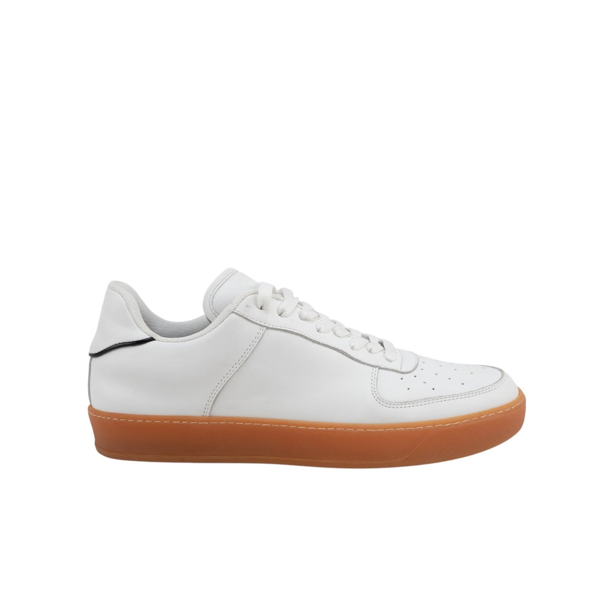 700$ TESTONI Sneakers Calf White + S. Amber Shoes 8 UK / 9 US / 42 IT