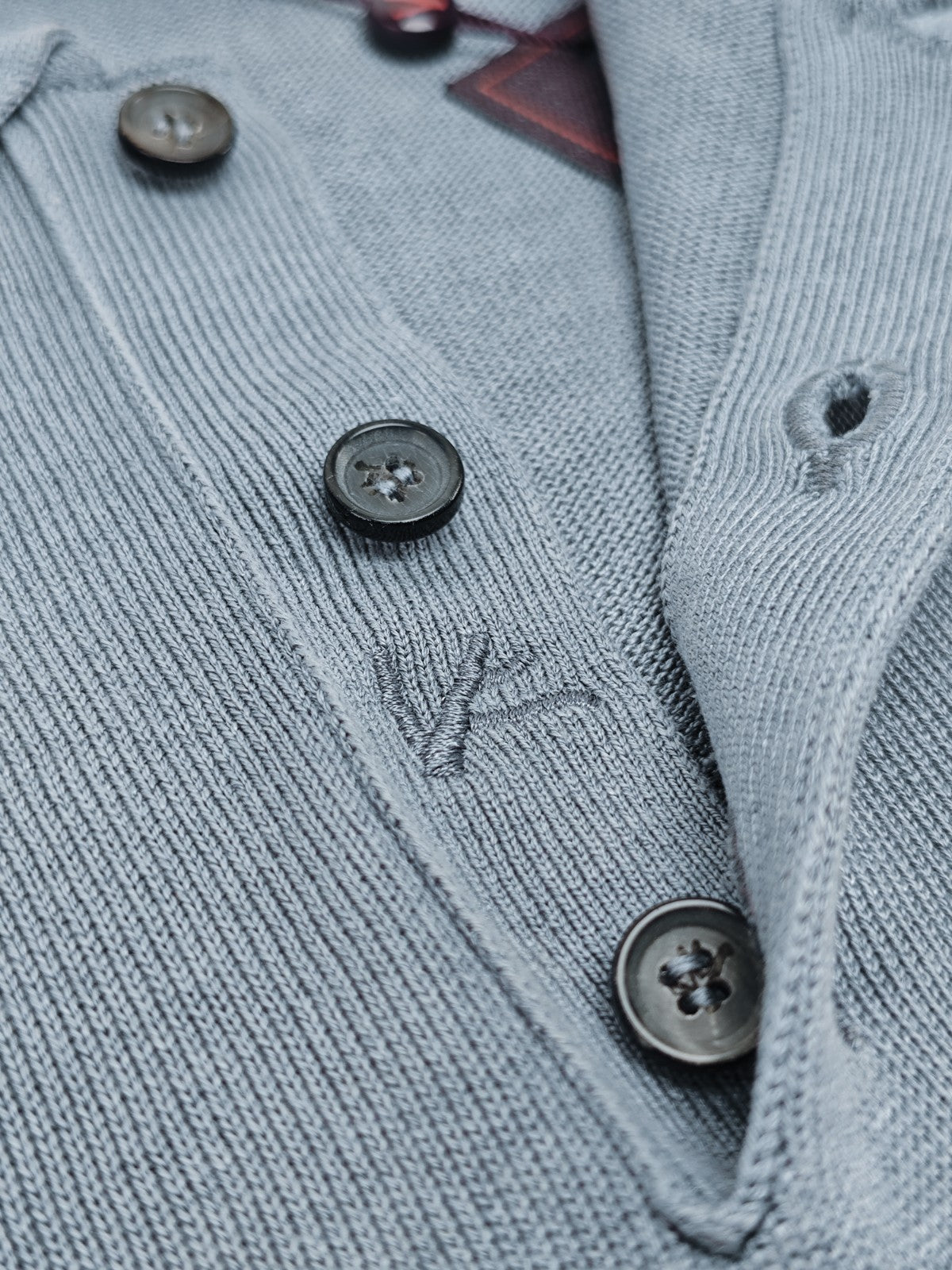2100$ ISAIA NAPOLI Ice Blue Polo Sweater Long Sleeve 100% Silk Size M