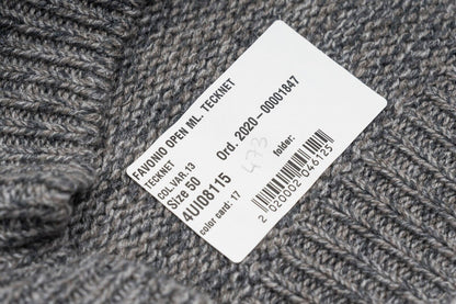 $2000 FEDELI "Favonio" Gray Cardigan Sweater Zip 100% Cashmere 40 US / 50 EU
