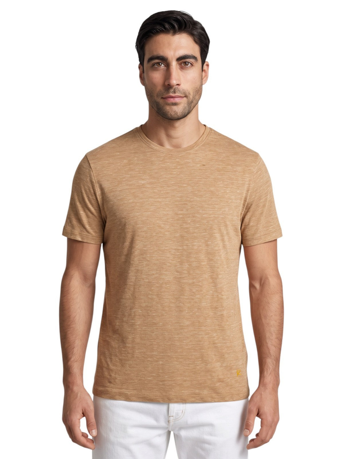750$ ISAIA NAPOLI Rust Hand-Sewn T-Shirt 100% Linen Size XL - Made in Italy