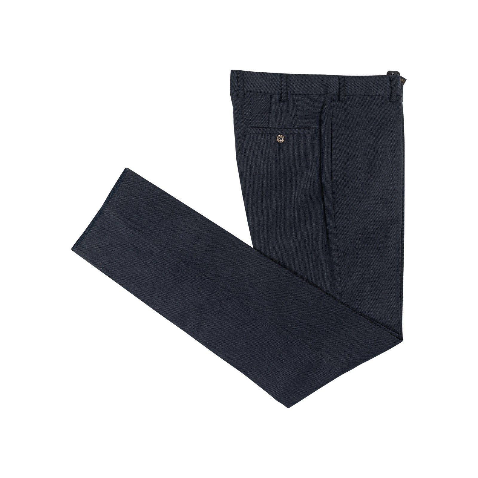 620$ RUBINACCI NAPOLI Dark Blue Dress Pant Cotton Twill 32 US / 48 EU
