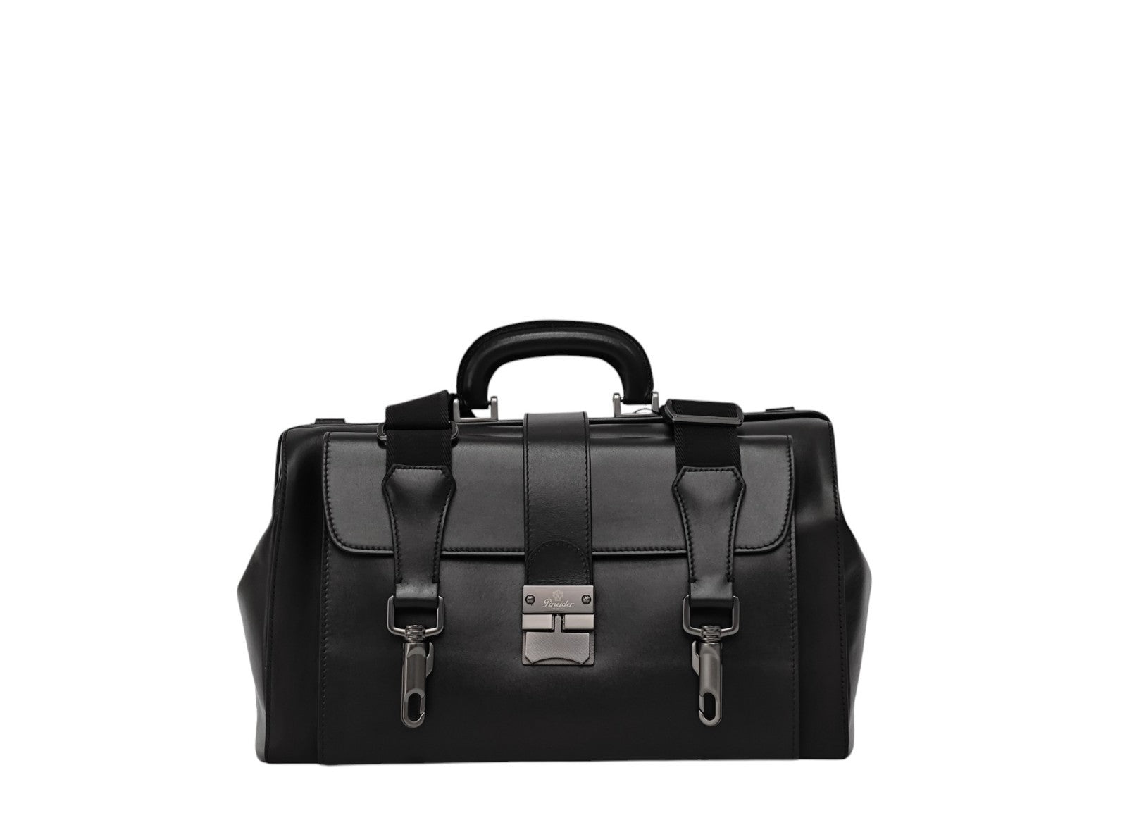 1450$ PINEIDER FIRENZE 1774 Grained Calf Work Doctor Bag Laptop Black