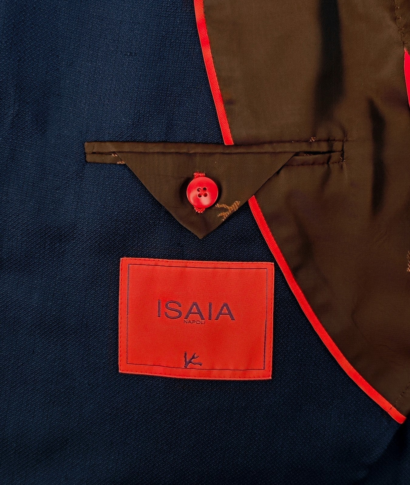 $5200 ISAIA "Domenico" Blue Jacket Sport Coat Linen Cotton  46 US / 56 EU 8R