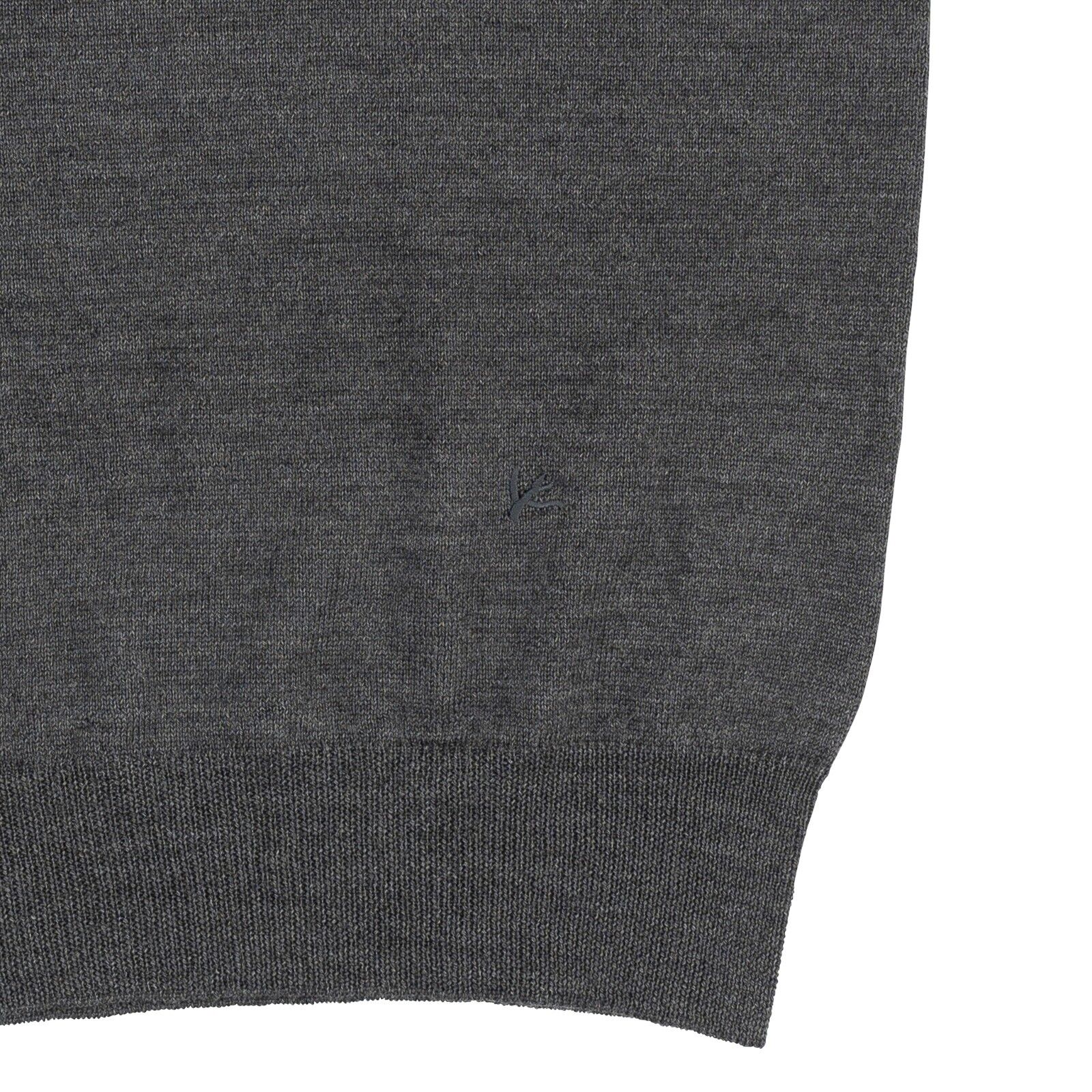 1400$ ISAIA NAPOLI Gray Knit Sweater Turtleneck Fine Wool Size S