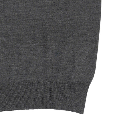 1400$ ISAIA NAPOLI Gray Knit Sweater Turtleneck Fine Wool Size S