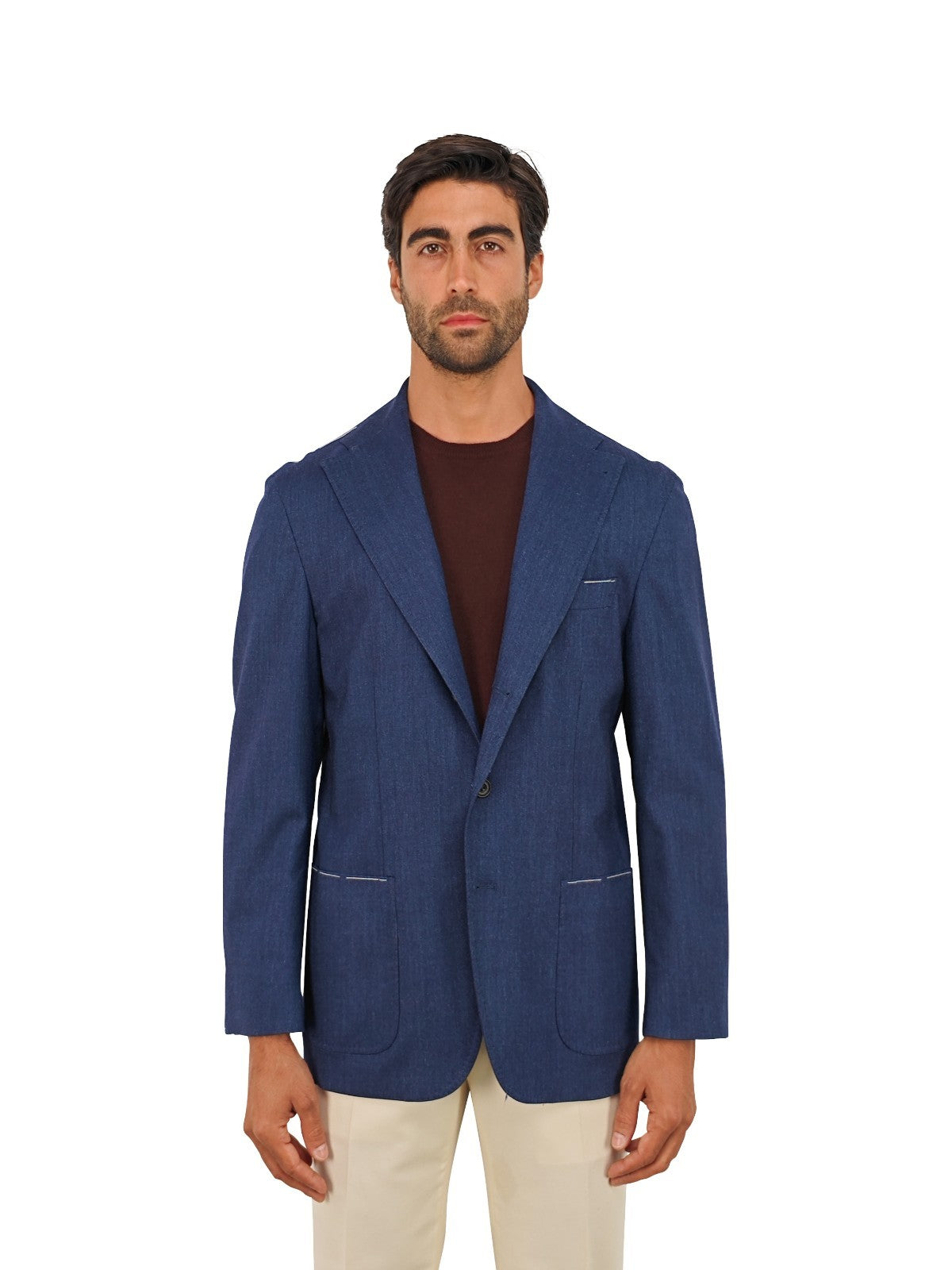 $2150 RUBINACCI NAPOLI Blue Jacket Sport Coat Wool Cashmere Silk 42 US / 52 EU
