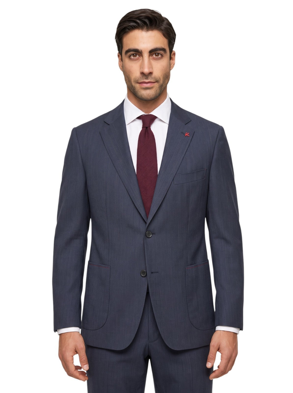$6850 ISAIA NAPOLI "Capri" Blue Suit Extrafine Wool / Silk 46 US / 56 EU 7R