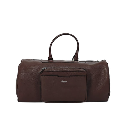 1950$ PINEIDER FIRENZE Burgundy Grain Calf Shoulder Travel Duffle Bag XL