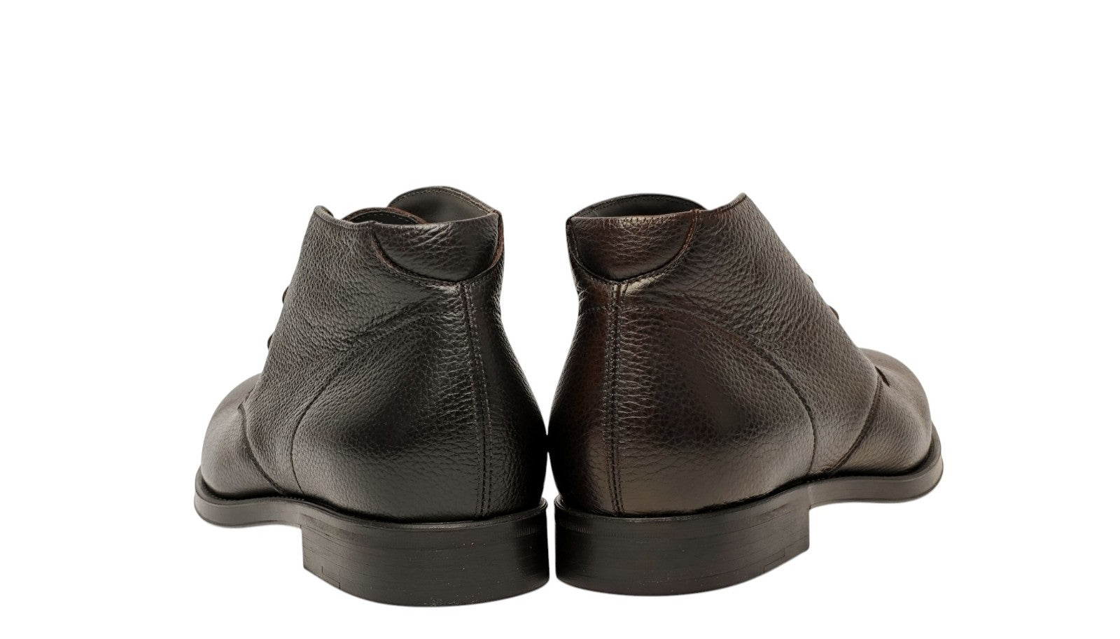 1350$ TESTONI "Salerno" Desert Boot Karibu Calf / Wool Brown 8 UK / 9 US / 42 IT