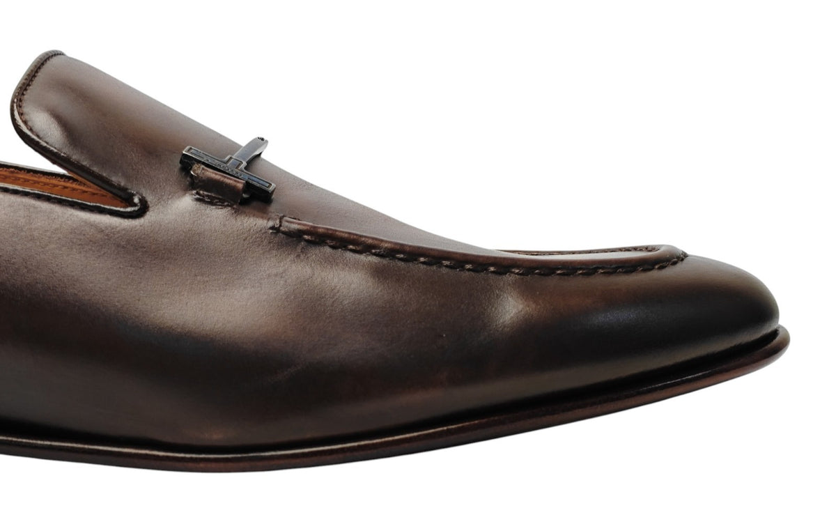 1250$ TESTONI Loafer BOLOGNESE CONSTRUCTION Calf Brown 8 UK / 9 US / 42 IT