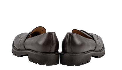 960$ TESTONI "Custoza" Penny Loafer Slip-On Deer Cigar 8 UK / 9 US / 42 IT