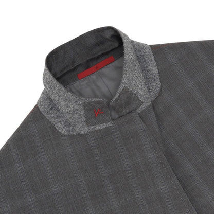 $6700 ISAIA NAPOLI "Capri" Gray Suit Fine Wool Plaids 48 US / 58 EU 8R